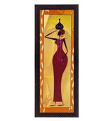 Posing Woman Satin Matt Texture UV Art Painting