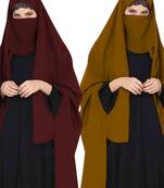 Irani Chadartwo Pieces Combo-Rida Hijab With Detachable Nose Piece-Made In Nida Matt