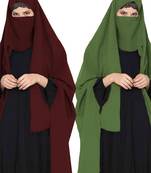 Irani Chadartwo Pieces Combo-Rida Hijab With Detachable Nose Piece-Made In kashibo Matt