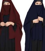 Irani Chadartwo Pieces Combo-Rida Hijab With Detachable Nose Piece-Made In kashibo Matt