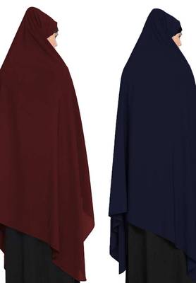 Irani Chadartwo Pieces Combo-Rida Hijab With Detachable Nose Piece-Made In kashibo Matt 3