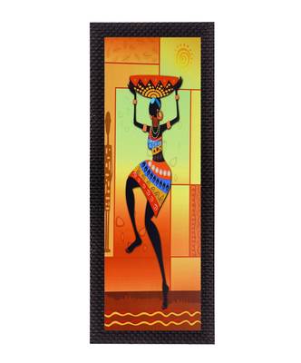 Dancing Tribal Woman Satin Matt Texture UV Art Painting 1