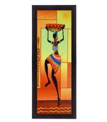 Dancing Tribal Woman Satin Matt Texture UV Art Painting