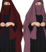 Irani Chadartwo Pieces Combo-Rida Hijab With Detachable Nose Piece-Made In kashibo Matt