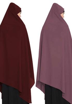 Irani Chadartwo Pieces Combo-Rida Hijab With Detachable Nose Piece-Made In kashibo Matt 3