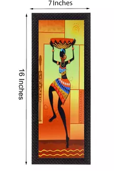 Dancing Tribal Woman Satin Matt Texture UV Art Painting