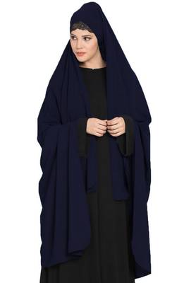 Black and Blue Casual Irani Chadar for Women 2