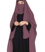 Irani Chadar -Rida Hijab With Detachable Nose Piece-Made In Nida Matt-Puce Pink