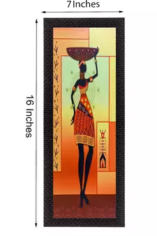 Tribal Woman Satin Matt Texture UV Art Painting