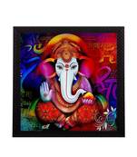 Colorful Ganesha Satin Matt Texture UV Art Painting
