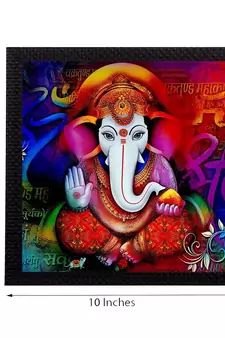Colorful Ganesha Satin Matt Texture UV Art Painting