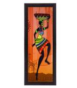 Colorful Tribal Woman Satin Matt Texture UV Art Painting