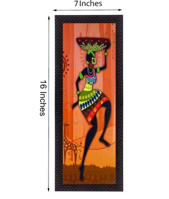 Colorful Tribal Woman Satin Matt Texture UV Art Painting 2