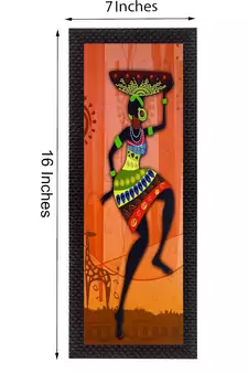 Colorful Tribal Woman Satin Matt Texture UV Art Painting