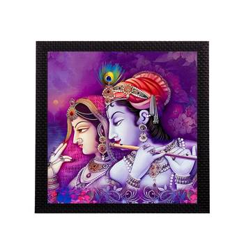 Purple Radha Krishna Satin Matt Texture UV Art Painting 1