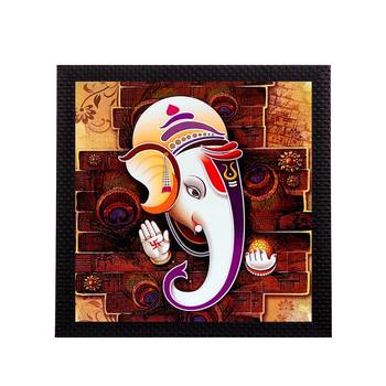 Face Of Ganesha Satin Matt Texture UV Art Painting 1