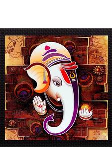 Face Of Ganesha Satin Matt Texture UV Art Painting
