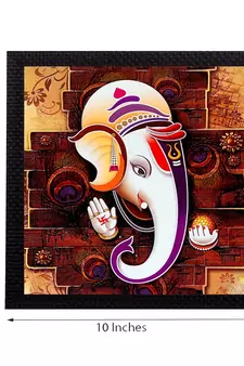 Face Of Ganesha Satin Matt Texture UV Art Painting