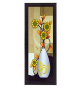 Botanical Yellow Floral Satin Matt Texture UV Art Painting