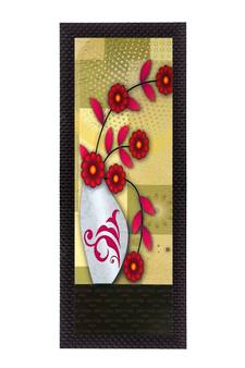 Botanical Red Floral Satin Matt Texture UV Art Painting