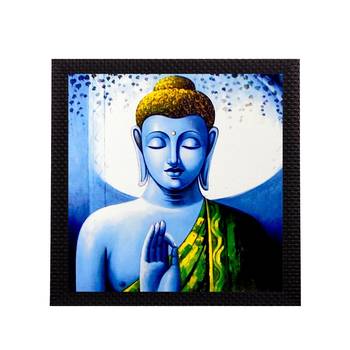 Meditating Lord Buddha Satin Matt Texture UV Art Painting 1