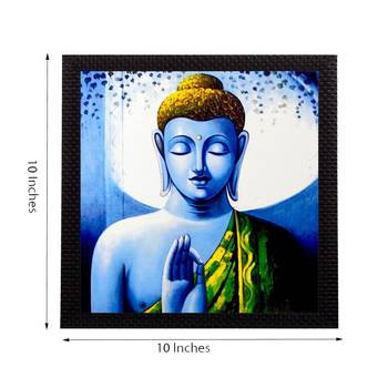 Meditating Lord Buddha Satin Matt Texture UV Art Painting 2