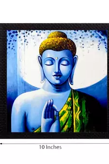 Meditating Lord Buddha Satin Matt Texture UV Art Painting