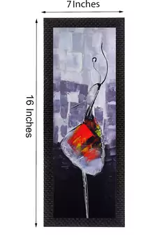 Colorful Dancing Girl Satin Matt Texture UV Art Painting