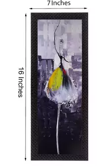Yellow Dancing Girl Satin Matt Texture UV Art Painting