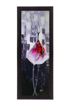 Dancing Girl In Pink Satin Matt Texture UV Art Painting