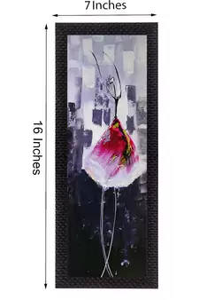 Dancing Girl In Pink Satin Matt Texture UV Art Painting