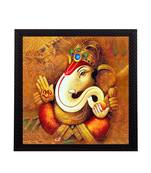 Divine Lord Ganesha Satin Matt Texture UV Art Painting