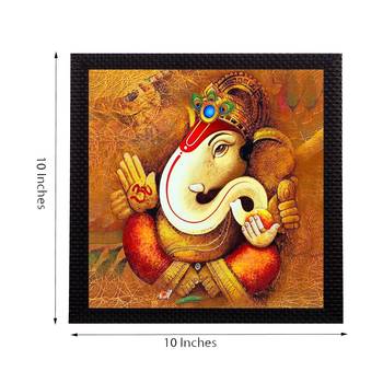 Divine Lord Ganesha Satin Matt Texture UV Art Painting 2