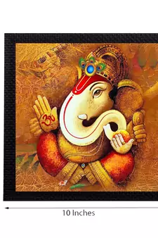 Divine Lord Ganesha Satin Matt Texture UV Art Painting