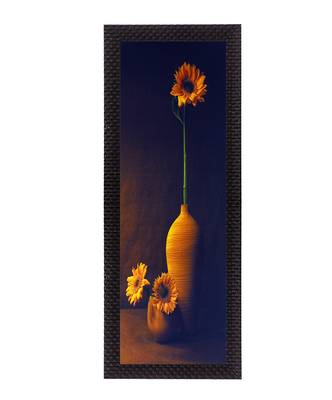 Vase With Flower Satin Matt Texture UV Art Painting 1
