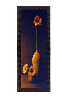 Vase With Flower Satin Matt Texture UV Art Painting
