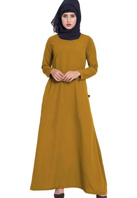 Simple A Line Abaya With Side Pockets 1