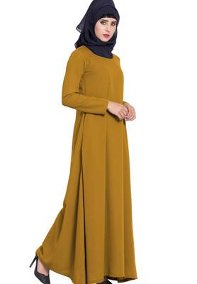 Simple A Line Abaya With Side Pockets 3