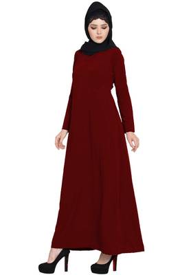 Simple A Line Abaya With Side Pockets 2