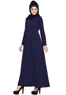Simple A Line Abaya With Side Pockets 2