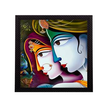 Face Of Radha Krishna Satin Matt Texture UV Art Painting 1