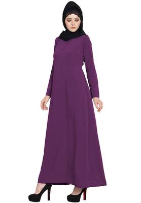 Simple A Line Abaya With Side Pockets 2