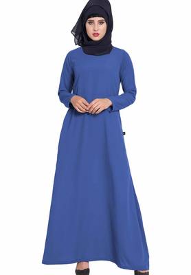 Simple A Line Abaya With Side Pockets 1