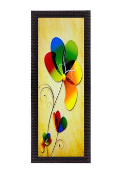 Botanical Colorful Floral Satin Matt Texture UV Art Painting
