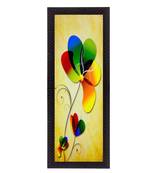 Botanical Colorful Floral Satin Matt Texture UV Art Painting