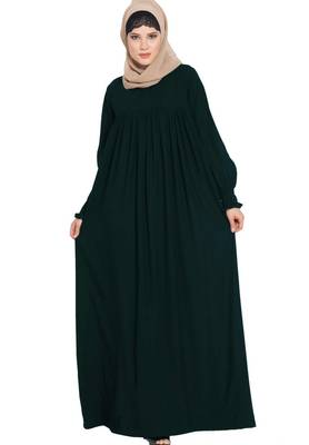 Dress Abaya With A Perfect Balacnce Of Looks And Comfort -Green 1