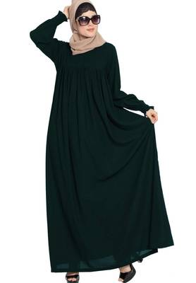 Dress Abaya With A Perfect Balacnce Of Looks And Comfort -Green 3