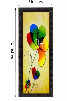 Botanical Colorful Floral Satin Matt Texture UV Art Painting