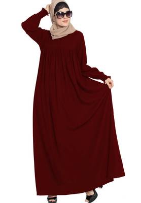 Dress Abaya With A Perfect Balacnce Of Looks And Comfort -Maroon 3