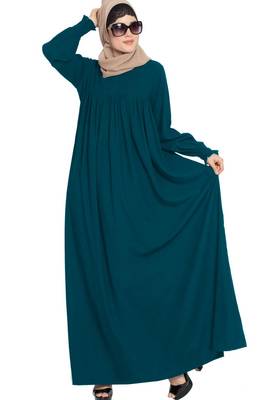 Dress Abaya With A Perfect Balacnce Of Looks And Comfort -Green 2